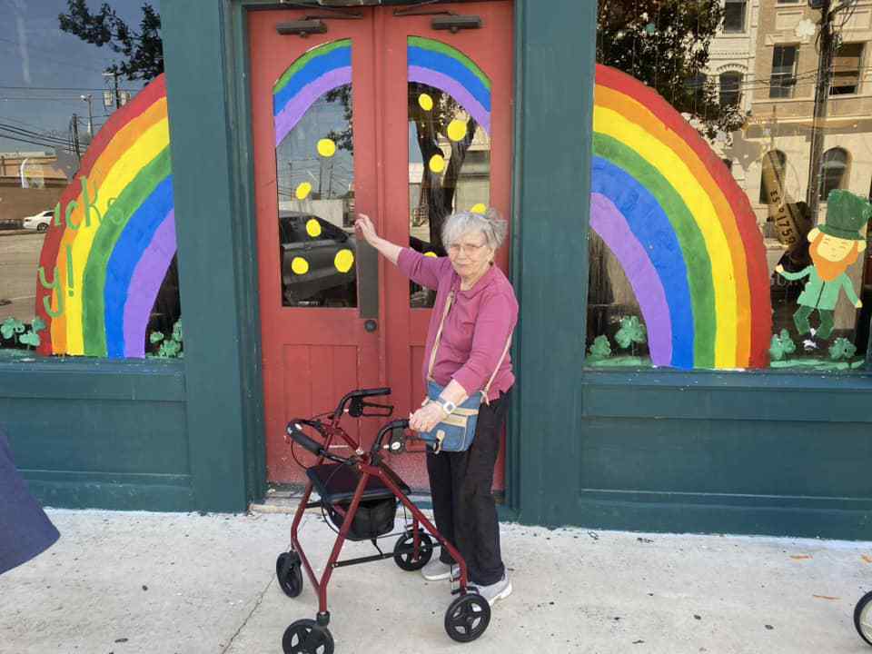Buda Oaks | Resident rainbow door
